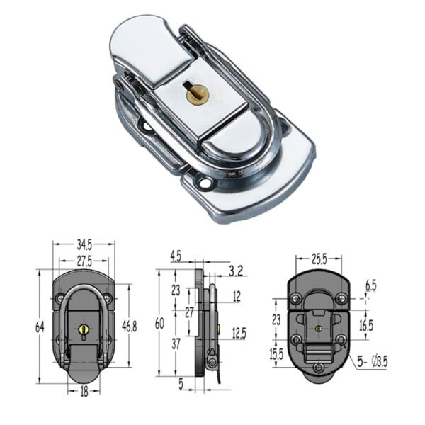 Lockable Briefcase Latch Hasp FS-1146 Size