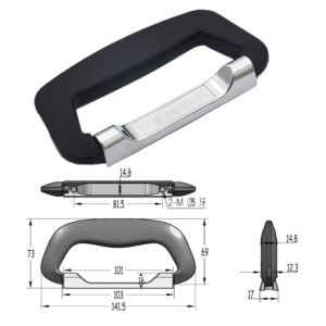 Поворотная ручка для портфеля 5,5" с хромированной фурнитурой Размер FS2028