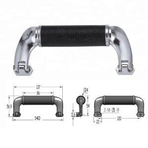 Premium Large Black Leder Aktentasche Alloy Swivel Handle FS-2039 Größe