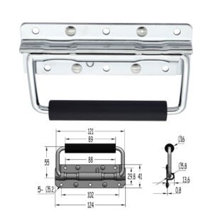 Flight Case 125mm Poignée de haute qualité 6mm pour montage en surface FS-2047 Taille