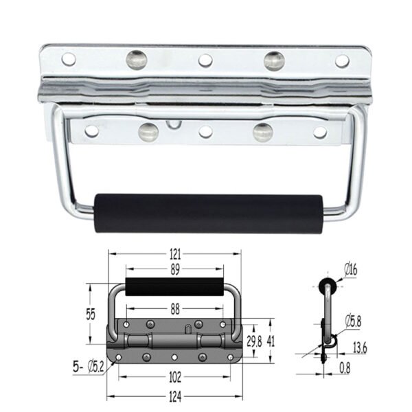 125mm Flight Case High Quality 6mm Surface Mount Handle FS-2047 Size