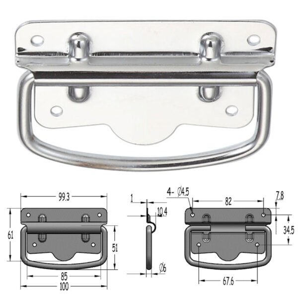 100mm Medium Side Surface Mounted Chest Handle FS-2060 Size