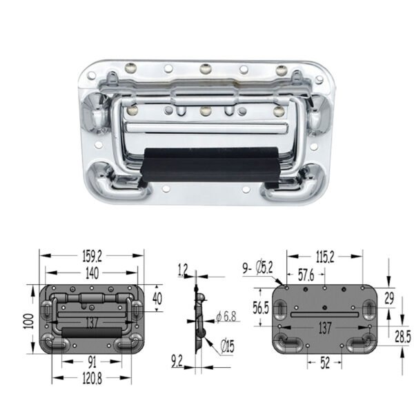 Heavy Duty Spring Loaded Handles For Speaker Cabinet FS-2064 Size