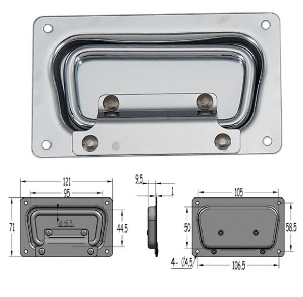 FS-2118 Small Recessed Handle Without Spring - Imagem 2