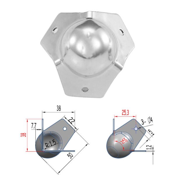 FS3128 Large Ball Corner - 3 Holes Size