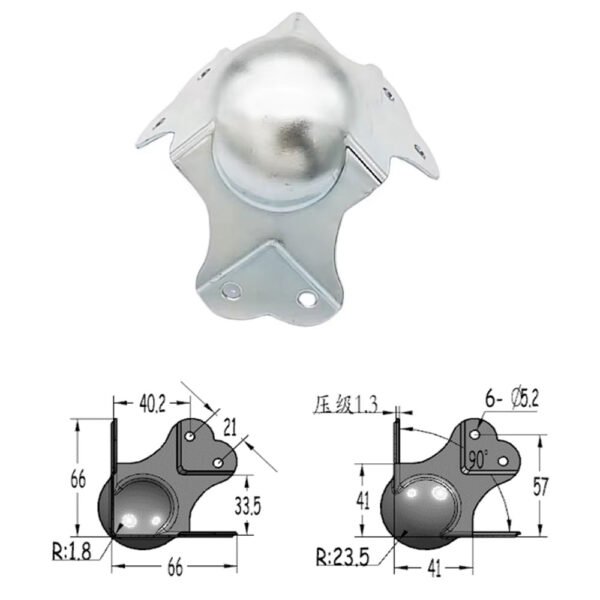 FS3139 6 Holes Large Stackable Heavy Duty Ball Corner with Offset Size