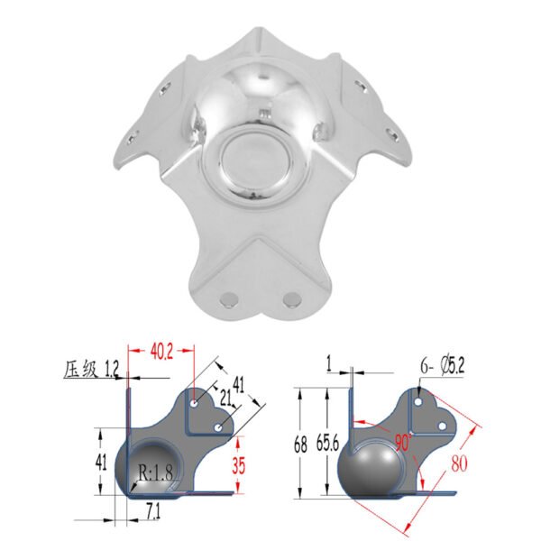 FS3140 6 Holes Large Female Stackable Heavy Duty Ball Corner with Offset Size