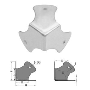 Medium 3 hole flat corner FS3142 Size