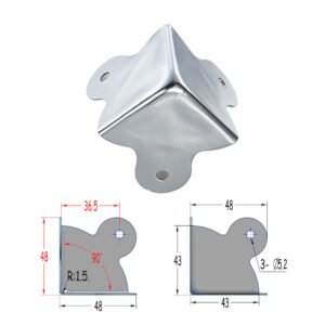 FS3203 Medium 3 Holes Flat Corner Size
