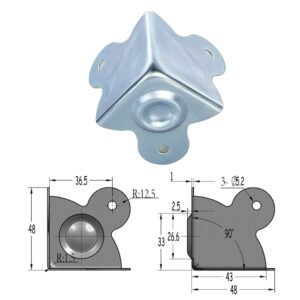 FS3205 Medium 3 Holes Female Stackable Flat Corner Size