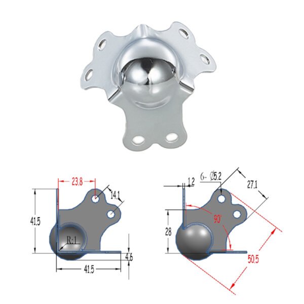FS3212 - 6 Holes Small Ball Corner