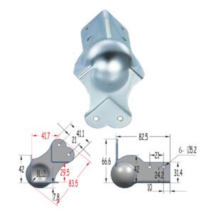FS3217 - Large 6 Holes Brace Ball Corner with Offset Size