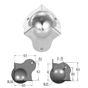 FS3222 – Large Ball Corner ( 2 short legs) Size