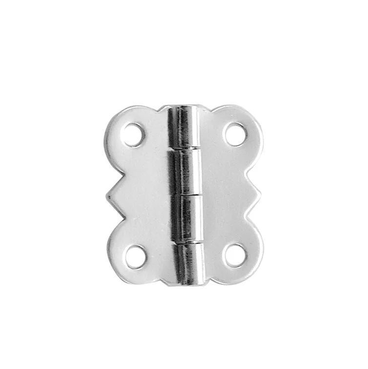 Metal small wooden box hinge at 180 degrees