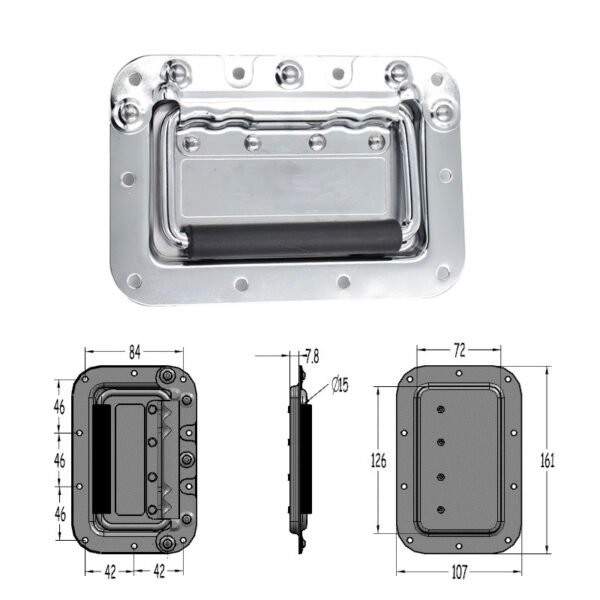 Heavy Duty Medium Recessed Handle FS2065 - Imagem 2